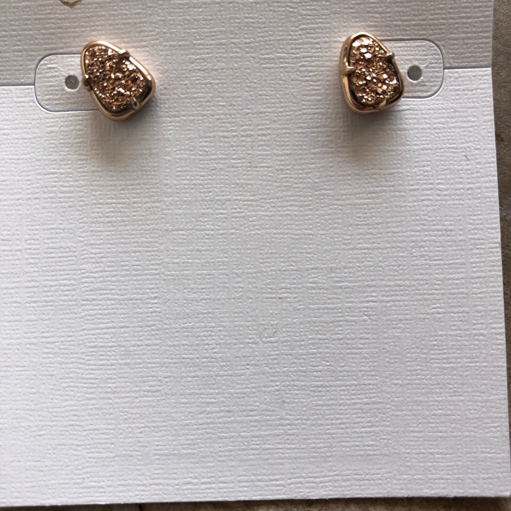 VGC - Harriet Rose Gold Drusy Studs
